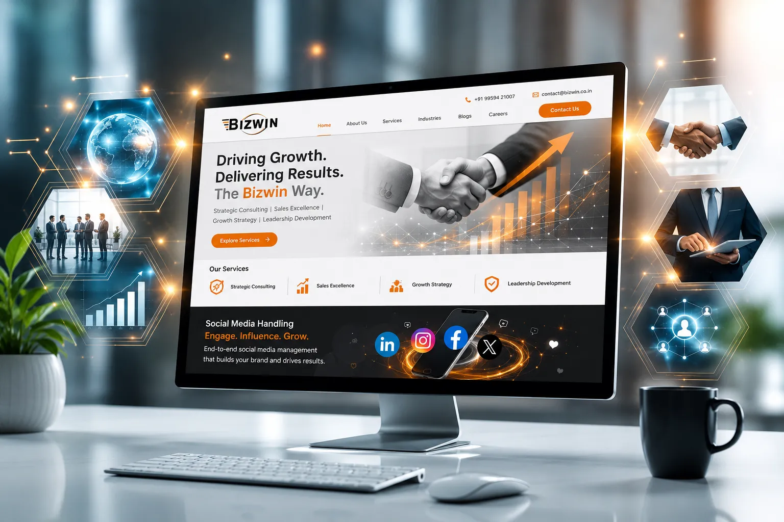 AI-powered corporate website design for business growth and lead generation for Bizwin Consulting AI-powered corporate website design for business growth and lead generation for Bizwin Consulting